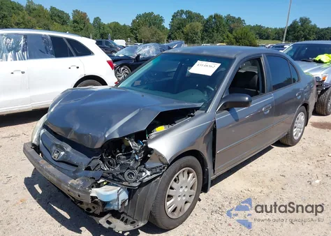 2005 Honda Civic Lx z USA, uszkodzony, nr VIN 2HGES15565H593507